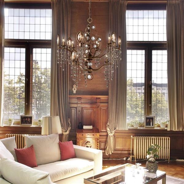 Eurofase Capri Colleciton 180-in Bronze 21-Light Transitional Tiered Chandelier