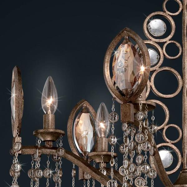 Eurofase Capri Colleciton 180-in Bronze 21-Light Transitional Tiered Chandelier