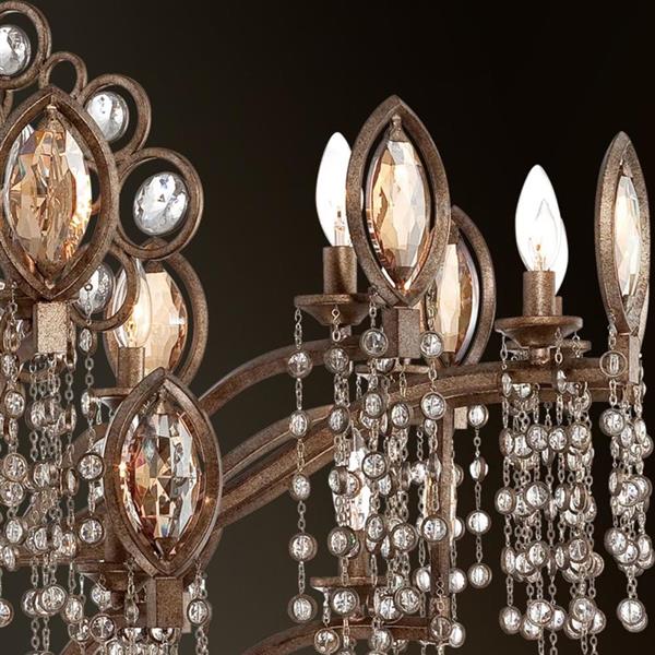 Eurofase Capri Colleciton 180-in Bronze 21-Light Transitional Tiered Chandelier