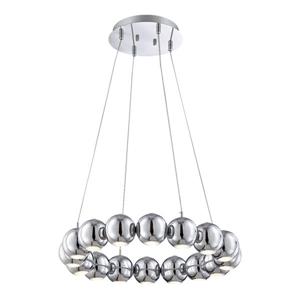 Eurofase Pearla 23.75-in Chrome Modern Multi-Light Globe LED Pendant