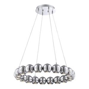 Eurofase Pearla 29-in Chrome Modern Multi-Light Globe LED Pendant