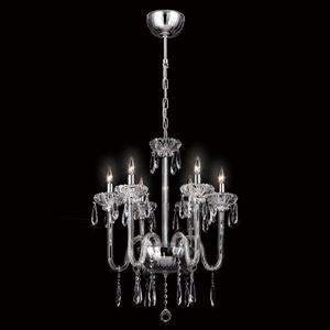 Eurofase Villa Collection 72-in Chrome 6-Light Modern Candle Chandelier