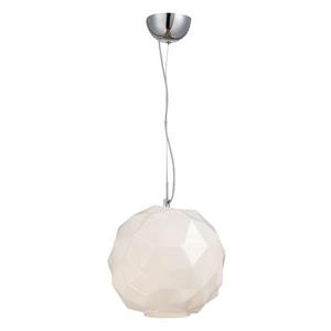 Eurofase Studio 11.75-in x 11.5-in Chrome Modern Textured Glass Globe Pendant
