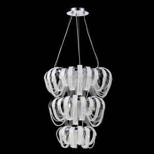 Eurofase Sage Collection 72-in Chrome 17-Light Modern Crystal Draped Chandelier