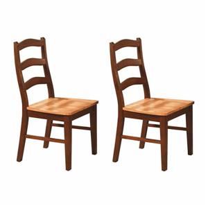 HenlEast West Furniture Henley Traditional 18-in X 38.5-in Cinnamon Espresso Side Chairs (Set of 2)ey Traditional Cinnamon/Espre