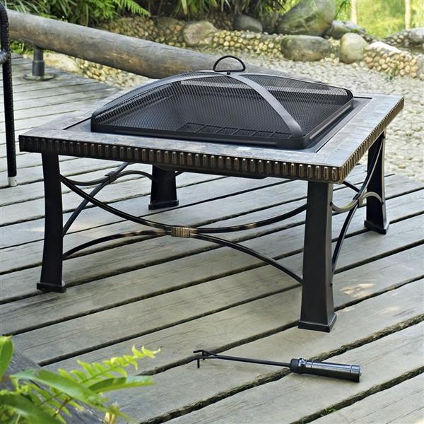 Crosley Furniture Firestone 30 In X 30 In X 20 In Black Square