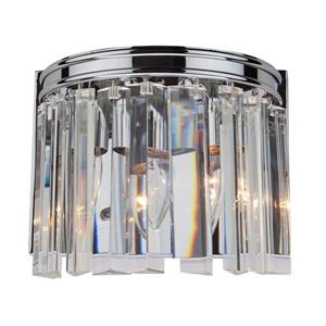 Artcraft Lighting El Dorado 8.75-in W 2-Light Chrome Wall Wash Hardwired Wall Sconce