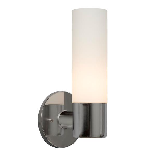 Galaxy Hadley 4.5-in W 1-Light Chrome Arm Hardwired Wall Sconce