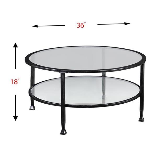 Clear Glass Round Coffee Table, 36 Round Coffee Table