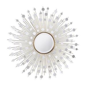 Boston Loft Furnishings Smithers 34-in x 34-in Gold Beveled Sunburst Wall Mirror