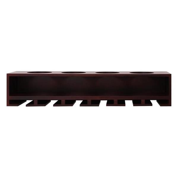 Kiera Grace Claret Wine Bottle Wall Shelf and Wine Glass Rack