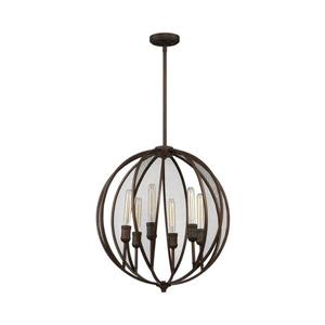 Artcraft Lighting Linden Bronze Contemporary Cage 6-Light Pendant Lighting