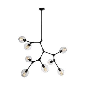 Artcraft Lighting Organic Collection 42-in Black Clear 8-Light Abstract Chandelier