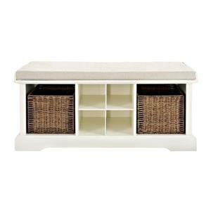 Crosley Furniture Brennan 18.00-in x 42.00-in Casual White Storage Bench