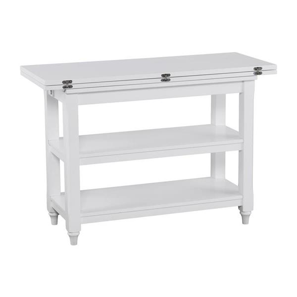 Boston Loft Furnishings Anniston 35.5-in x 29.5-in White Birch Convertible Console To Dining Table