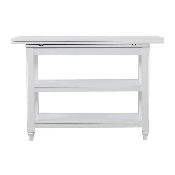 Boston Loft Furnishings Anniston 35.5-in x 29.5-in White Birch Convertible Console To Dining Table