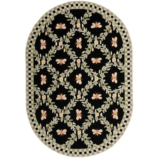 Safavieh Chelsea Black Area Rug,HK55B-8OV | RONA