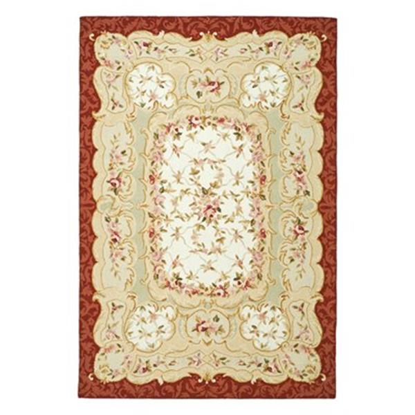 Safavieh HK73A Chelsea Area Rug, Ivory/Burgundy,HK73A-8