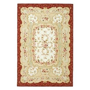 Safavieh HK73A Chelsea Area Rug, Ivory/Burgundy,HK73A-8