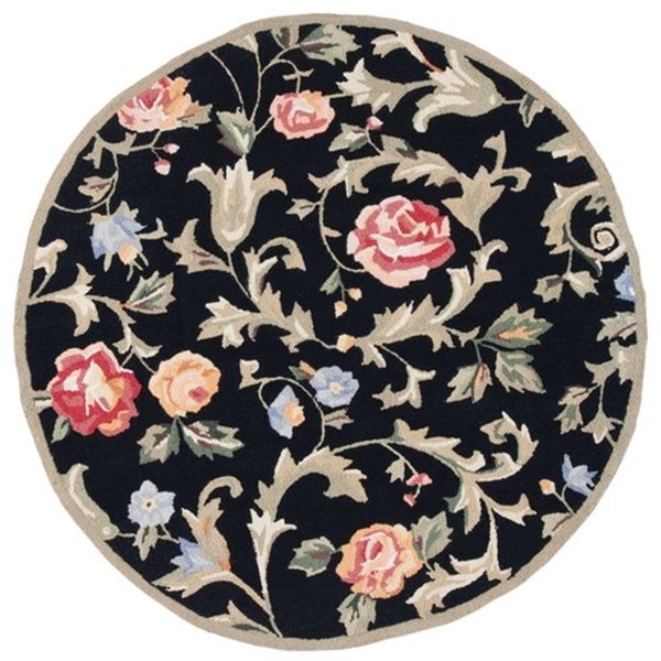 Safavieh HK310B Chelsea Area Rug, Black,HK310B-8R | RONA