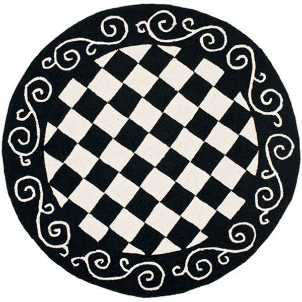 Safavieh HK711A Chelsea Area Rug, Black,HK711A-8R | RONA