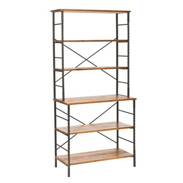 Safavieh Brooke 77.2-in x 36.6-in Walnut Etagere AMH6508A | RONA