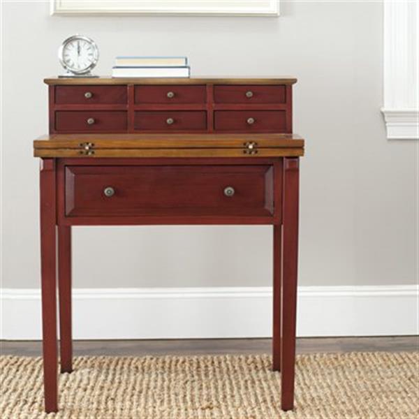 Safavieh Abigail Cherry Honey Oak Fold-Down Writing Desk