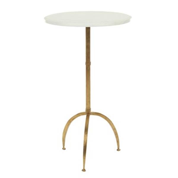 Safavieh Crytal 24.6-in White/Gold Accent Table