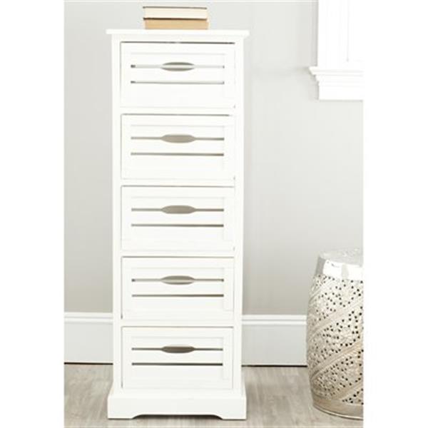 Safavieh Sarina Distressed Cherry Five Drawer Cabinet