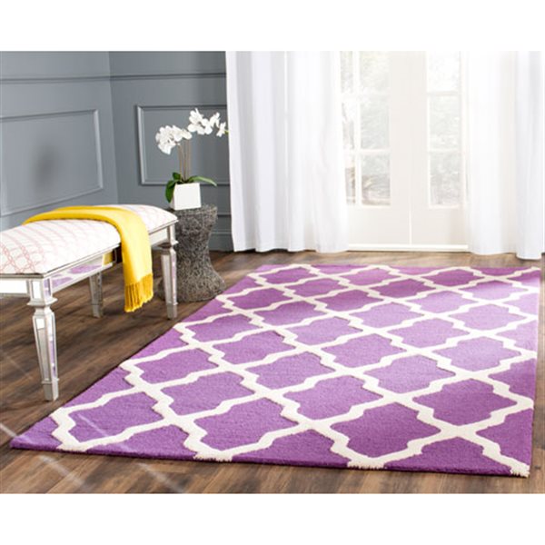Safavieh Cambridge Purple and Ivory Area Rug,CAM121K-6