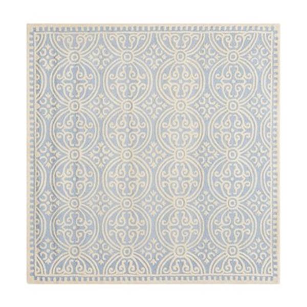 Safavieh Cambridge Light Blue and Ivory Area Rug,CAM123A-8SQ