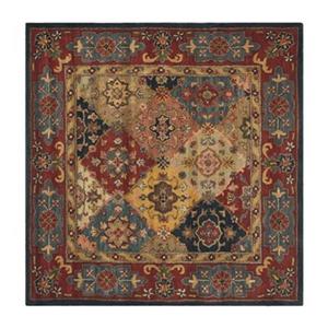 Safavieh Heritage Red and Multi-Colored Area Rug,HG926A-10SQ