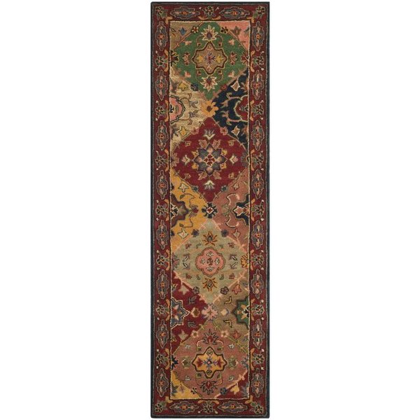 Safavieh Heritage Red and Multi-Colored Area Rug - 2-ft x 22-ft