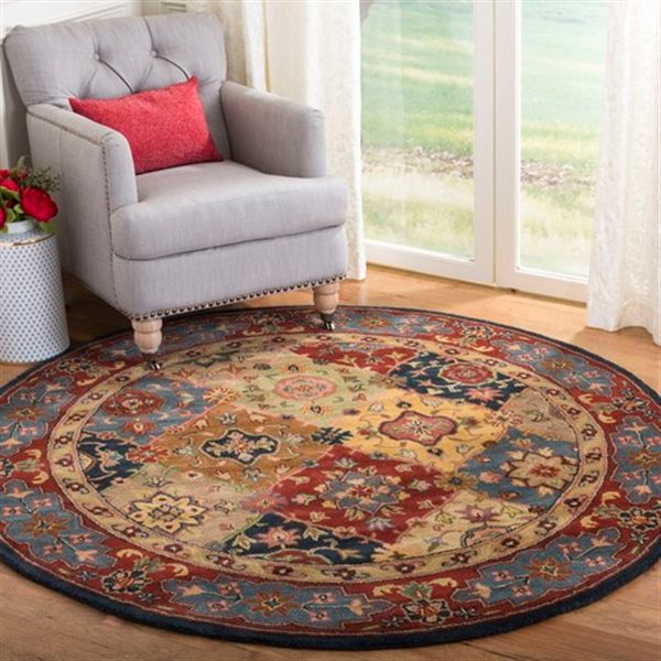 Safavieh Heritage Red and Multi-Colored Area Rug,HG926A-8R