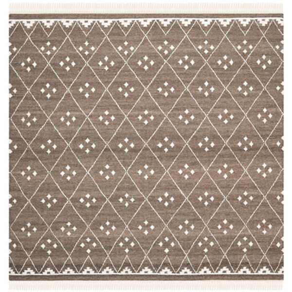 Safavieh NKM316A Natural Kilim Area Rug, Brown / Ivory,NKM31