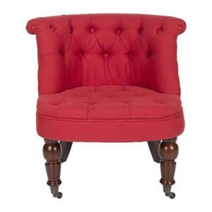 Safavieh Red Mercer Carlin Tufted Chair