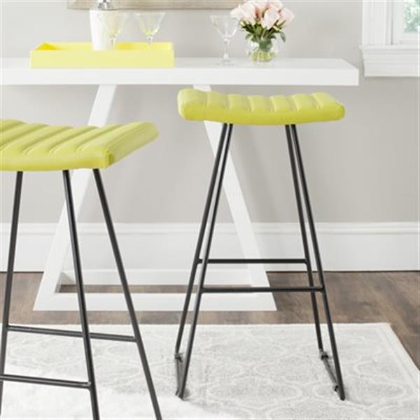 Yellow Leather Bar Stools Propercase