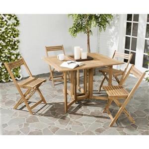 Safavieh Arvin Teak-look 5-Piece Outdoor Dining Set