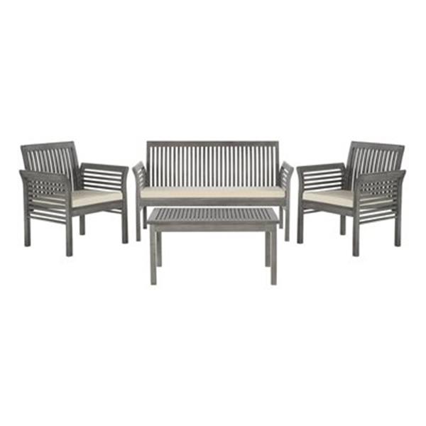 Safavieh Carson Brown 4Piece Outdoor Conversation Set PAT7005B RONA