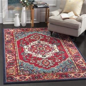 Safavieh Monaco Red and Turquoise Area Rug,MNC207C-10