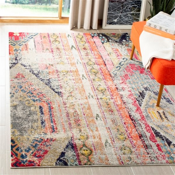 Safavieh Monaco Light Grey Multicolor Area Rug,MNC222G-810