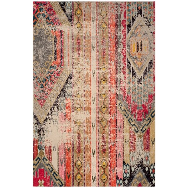 Safavieh Monaco Light Grey Multicolor Area Rug,MNC222G-810