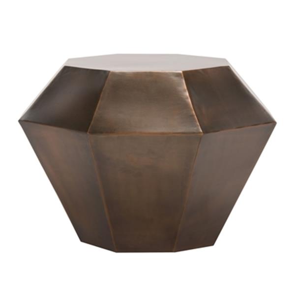 Safavieh Grace 18-in Antique Copper Diamond Accent Table