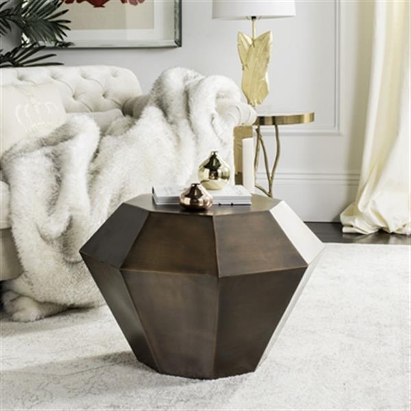 Safavieh Grace 18-in Antique Copper Diamond Accent Table