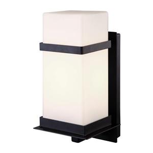 Canarm Ltd Havana 11.75-in Black White Glass Outdoor Uplight