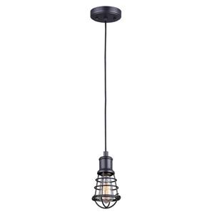 Luminaire Suspendu, 1 Lumière, Noir Graphite, 4.75