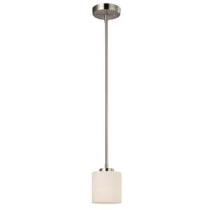 Cararm Ltd. LEIGHA 4.75-in x 8.5-in x 56.5-in Brushed Nickel 1-Light Pendant Light