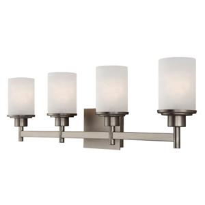 Canarm Ltd LYNDI Brushed Nickel 30-in x 9.25-in x 5.125-in 4-Light Vanity Light