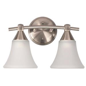 Canarm Ltd GRACE 12.5-in x 9-in x 7.5-in Brushed Pewter Vanity Wall Light