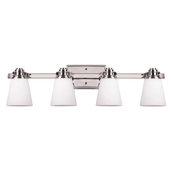 chrome 4 light bathroom fixture